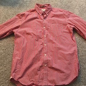 Jcrew casual Secret Wash Red/White checkered shirt